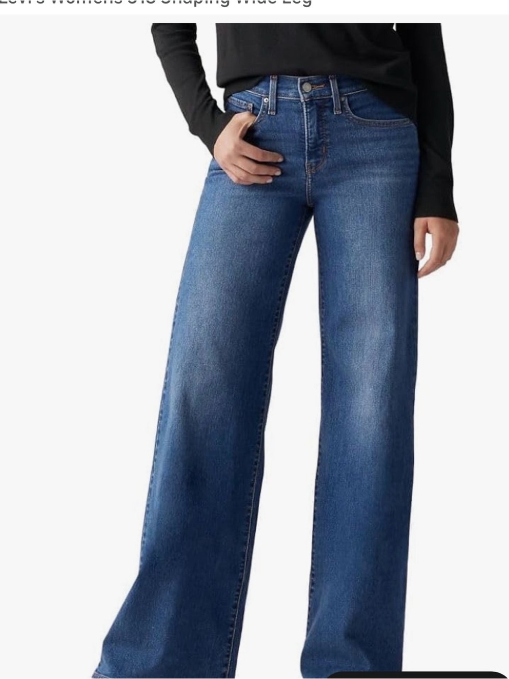 Levi’s 318 Shaping Wide Leg Women's Jeans in Medium Blue